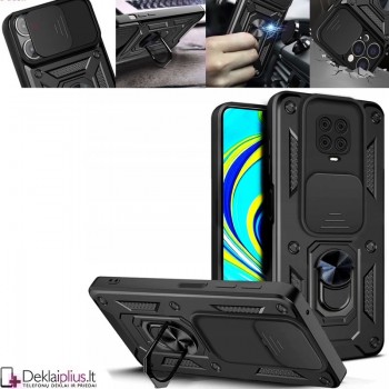 5in1 smūgiams atsparus dėklas su žiedu ir kameros apsauga (Xiaomi Redmi Note 9S/Note 9 Pro)